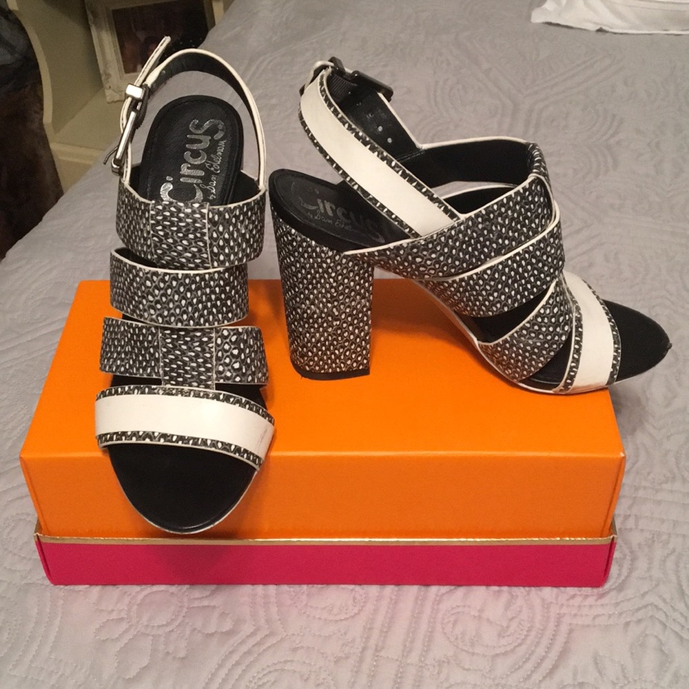 Circus by Sam Edelman snake print block heels